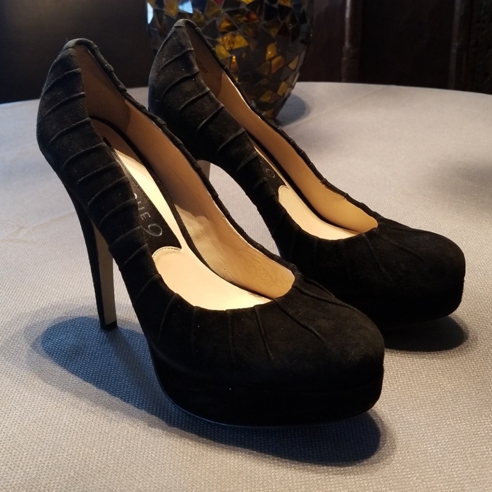Suede heels